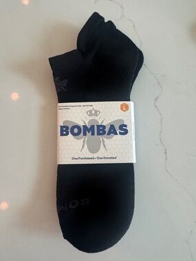 Bombas NWT 1 Pair Unisex Size: Large Ankle Socks Color: Black